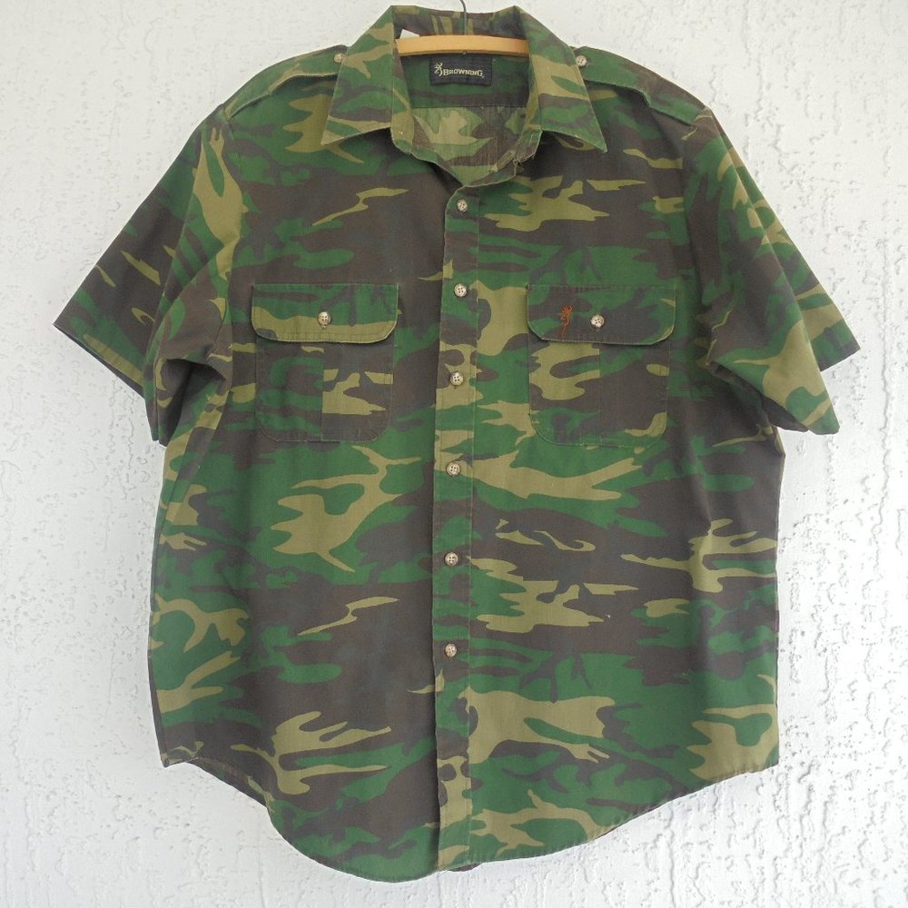 Browning Camo Hunting SS Shirt Large
